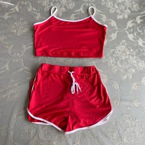 Red Shorts and Tank Set